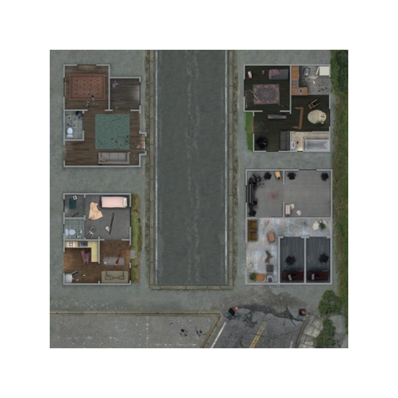 Deluxe Woodbury Mat - The Walking Dead: All Out War (Tappetino) - gioco da tavolo