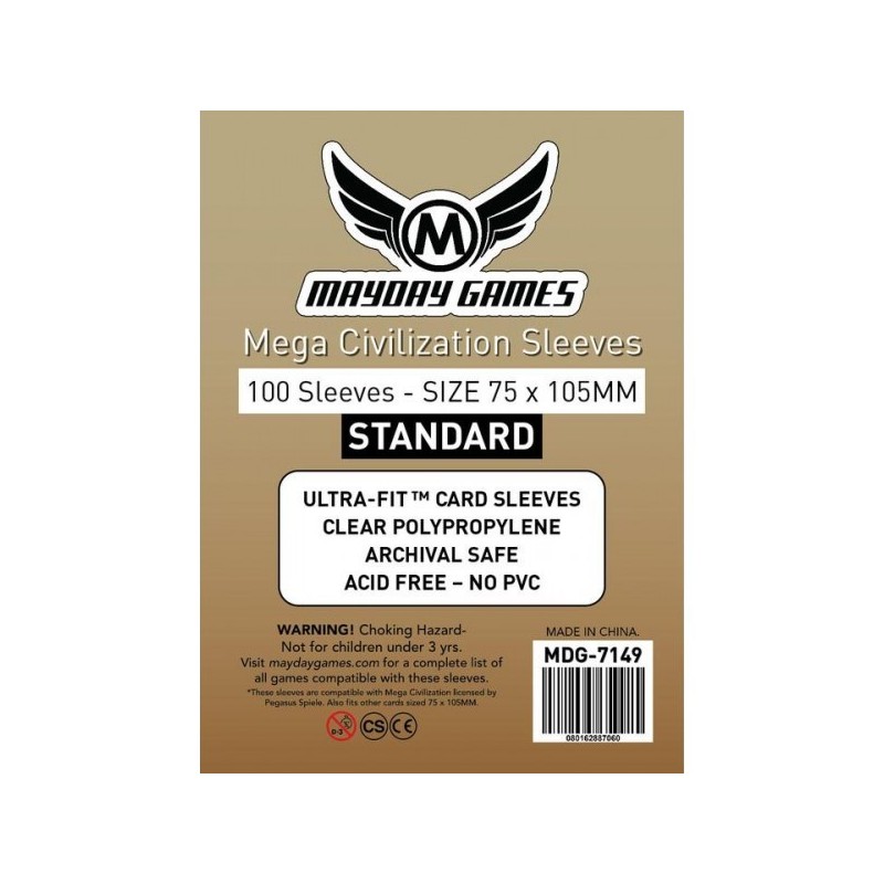 75x105 Bustine MayDay Standard Mega Civilization (100 bustine) MDG7149 - accessorio per giochi