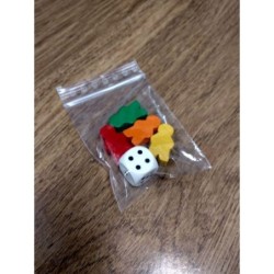 Kit Pedine Omino Junior 4 colori + dado bianco in ziplock