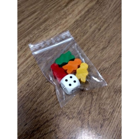 Kit Pedine Omino Junior 4 colori + dado bianco in ziplock