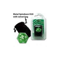 Dado d20 Segnapunti in metallo Green (con sacchettino) - BF07264