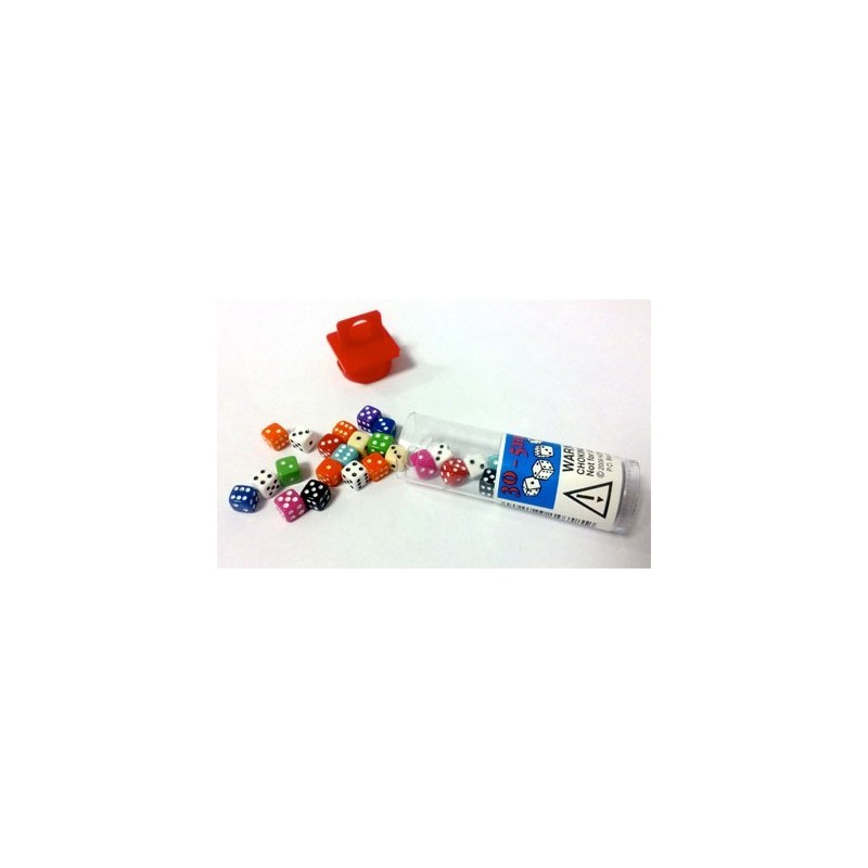 Set di dadi Micro Opachi (30 pezzi) - Colori Assortiti - KOP10795 - accessorio per giochi