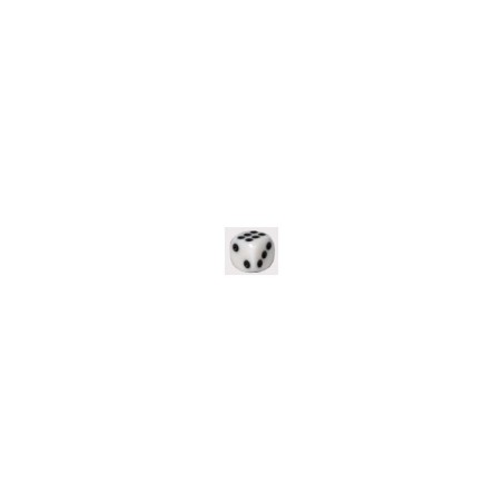 Dado D6 12mm Opaque White