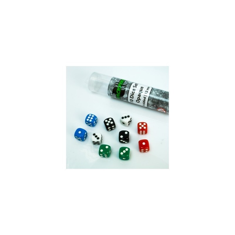 Dado d6 12mm Opaco (Tubo da 10 dadi) - BF400432 - accessorio per giochi