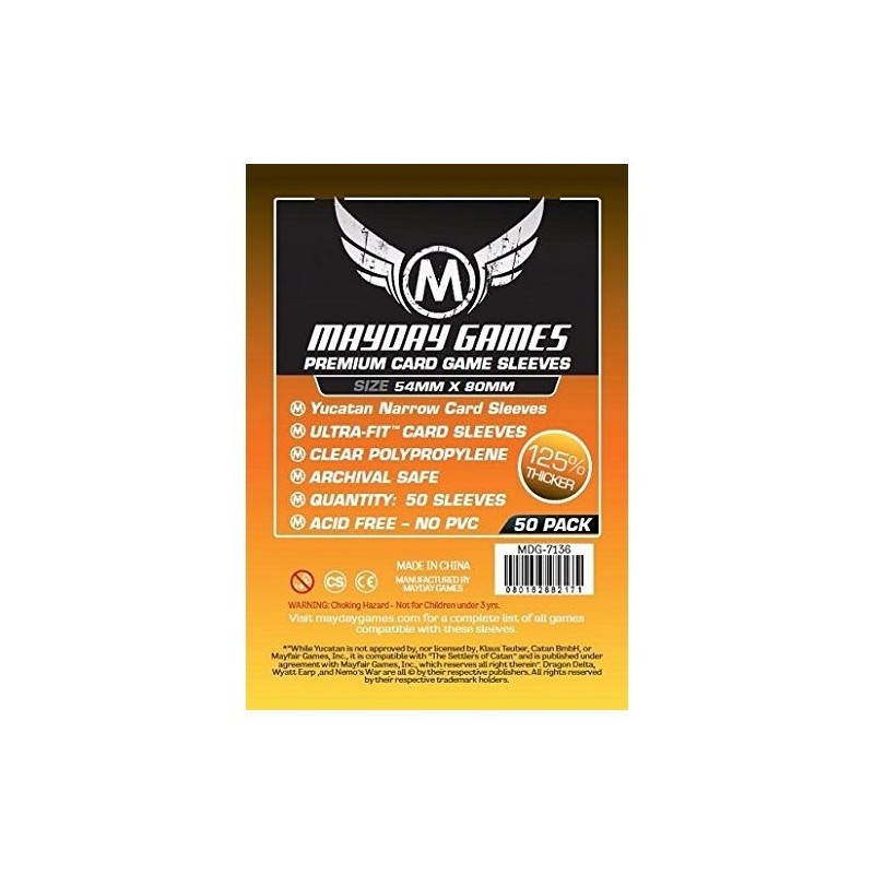 54x80 mm bustine protettive Premium Yucatan Narrow (50 bustine) Mayday - accessorio per giochi