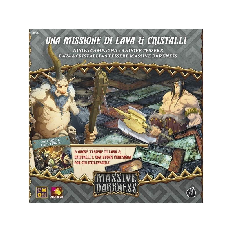 Una Missione di Lava e Cristalli Tiles Set: Massive Darkness - gioco da tavolo