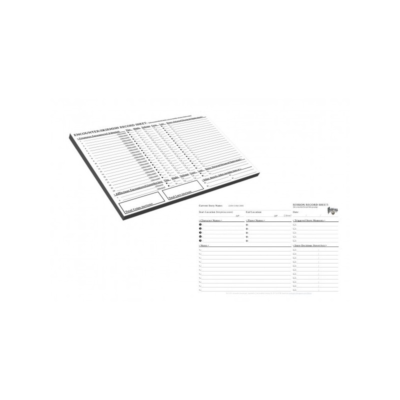 Encounter Record Pads - Folklore: The Affliction (2nd Ed.) - gioco da tavolo