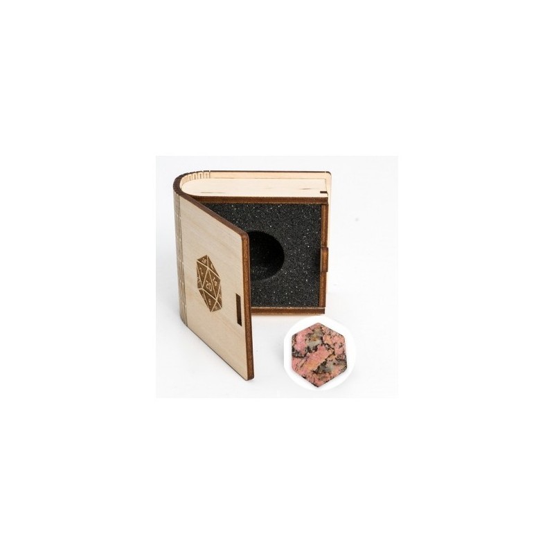 Gemstone Collectors Dice - Rhodonite with Black Line - BF08674 - accessorio per giochi