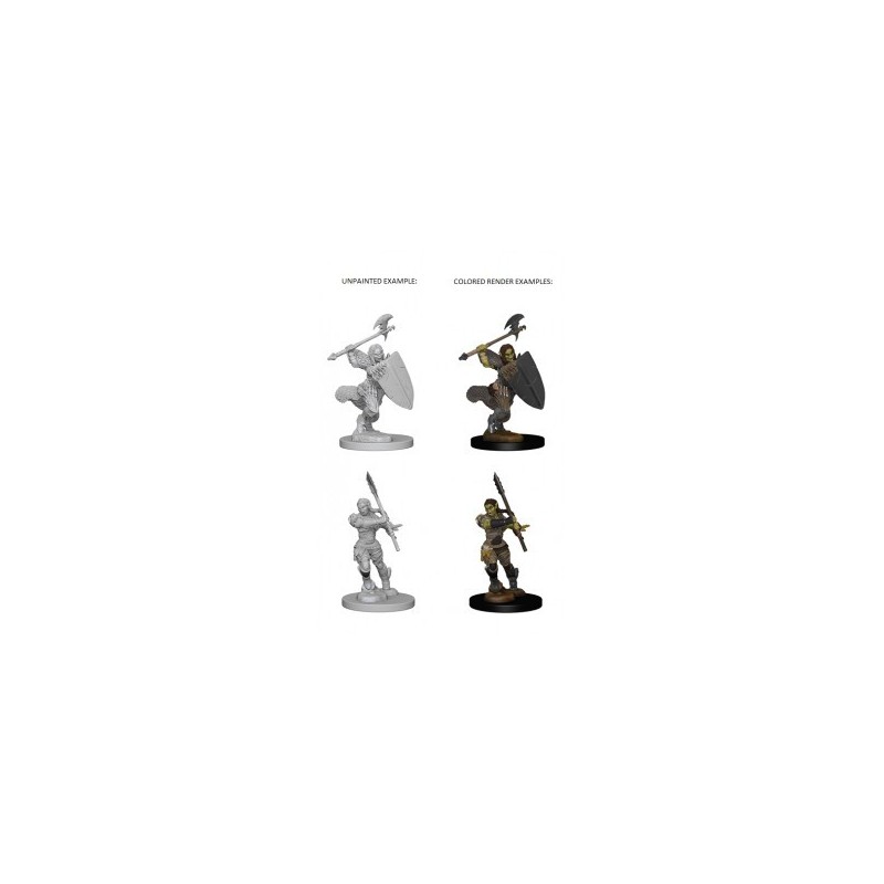 Pathfinder Deep Cuts Unpainted Miniatures - Half-Orc Female Barbarian (2 Units) - accessorio per giochi