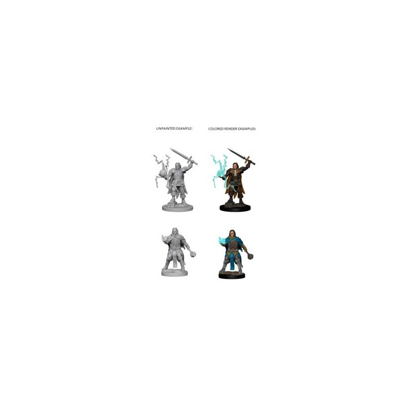 Pathfinder Deep Cuts Unpainted Miniatures - Human Male Cleric (2 Units) - accessorio per giochi