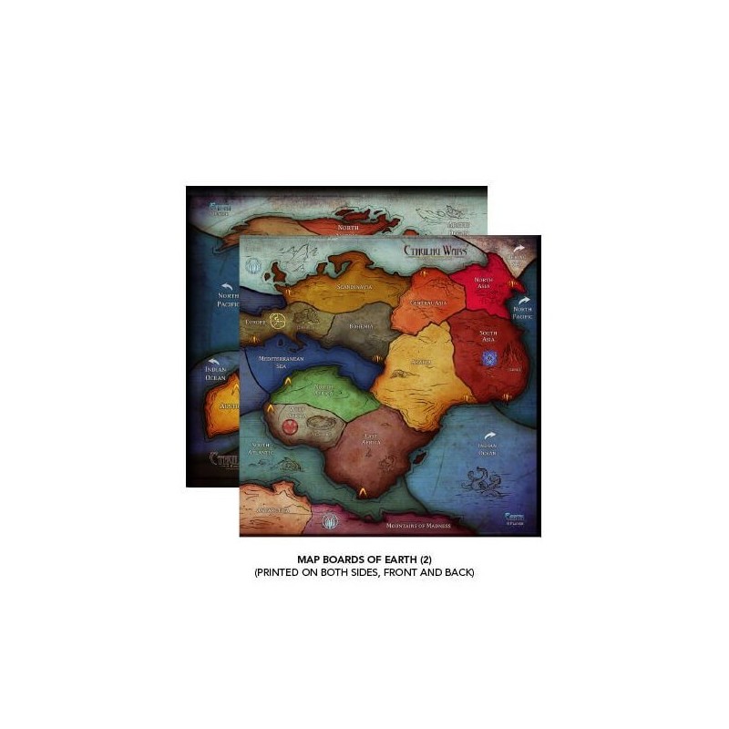 Six to Eight Player Earth Map: Cthulhu Wars 2nd Ed. - gioco da tavolo
