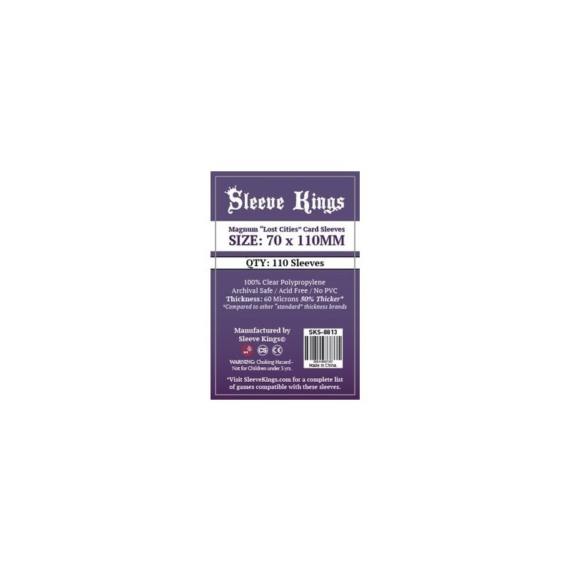 70x110 mm bustine protettive Sleeve Kings Magnum 'Lost Cities' Thick (110) SKS8813 - accessorio per giochi