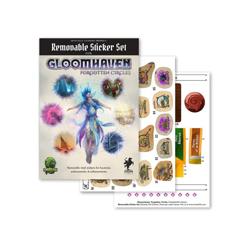 Removable Sticker Set - Forgotten Circle: Gloomhaven - gioco da tavolo